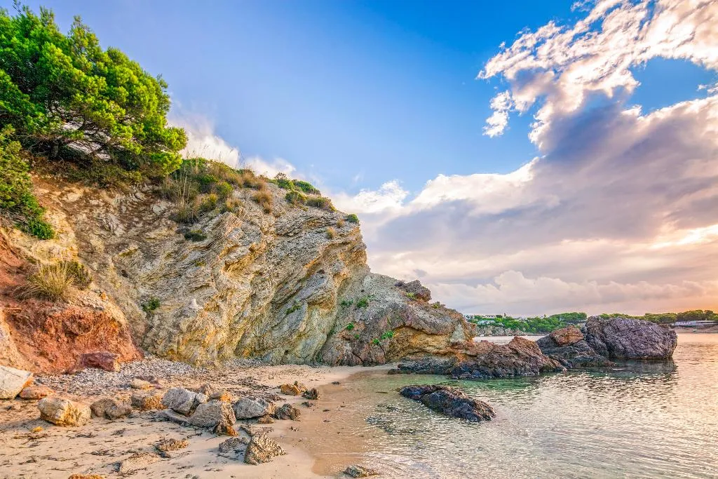 Beach, White Sands Beach Club, Menorca