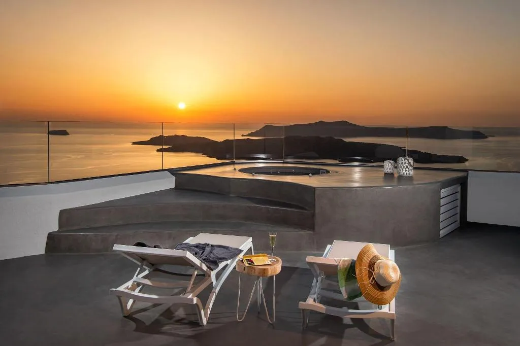Terrace, Villa Irini Fira Adults Only, Santorini