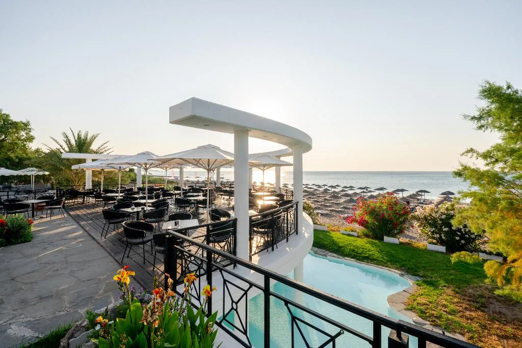 Terrace, Calypso Beach, Rhodes