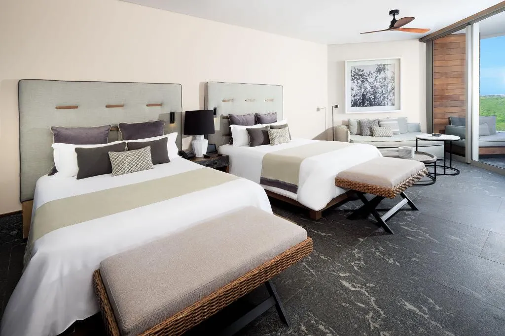 JUNIOR SUITE OCEAN VIEW TWO DOUBLE BEDS Room, Secrets Moxché Playa del Carmen, Playa Del Carmen