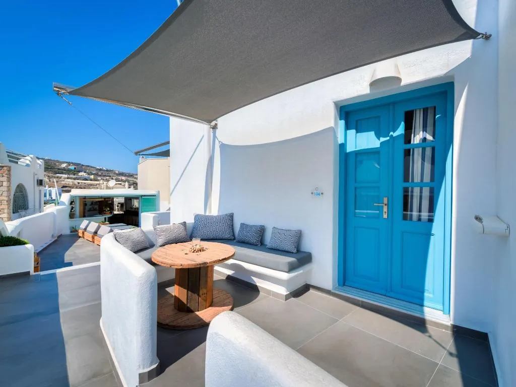 Terrace, Evgenia Villas & Suites, Santorini