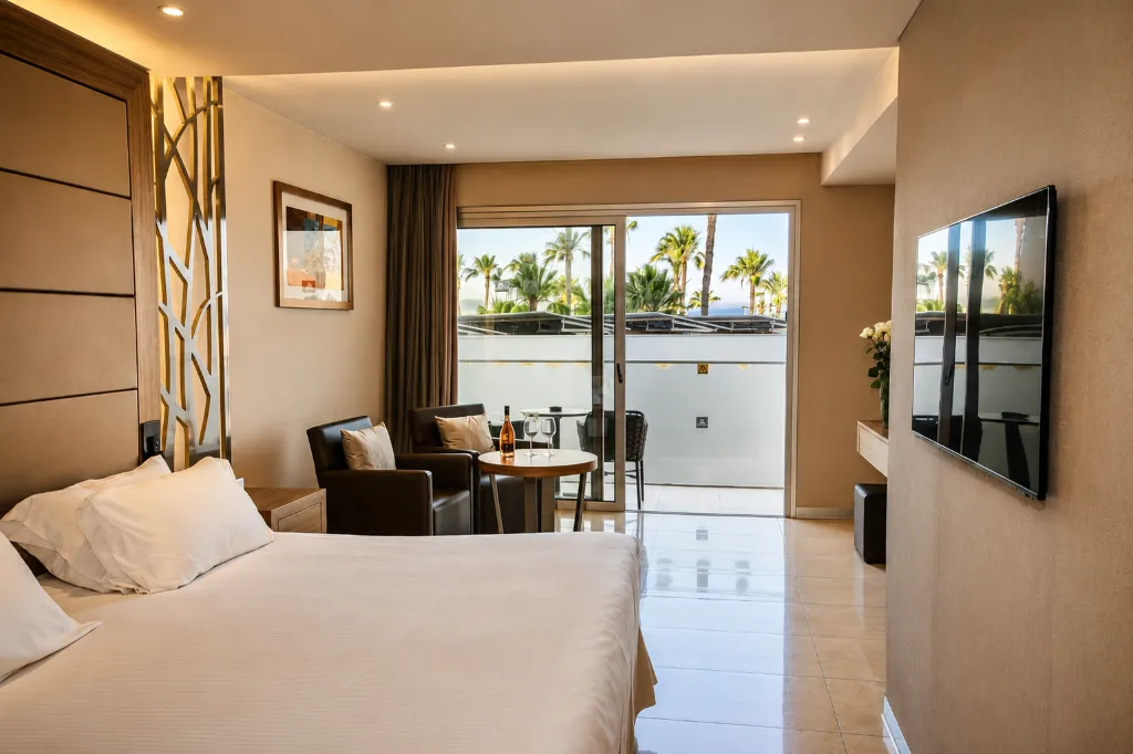 Double or Twin DELUXE POOL VIEW Room, Adams Beach Hotel, Cyprus