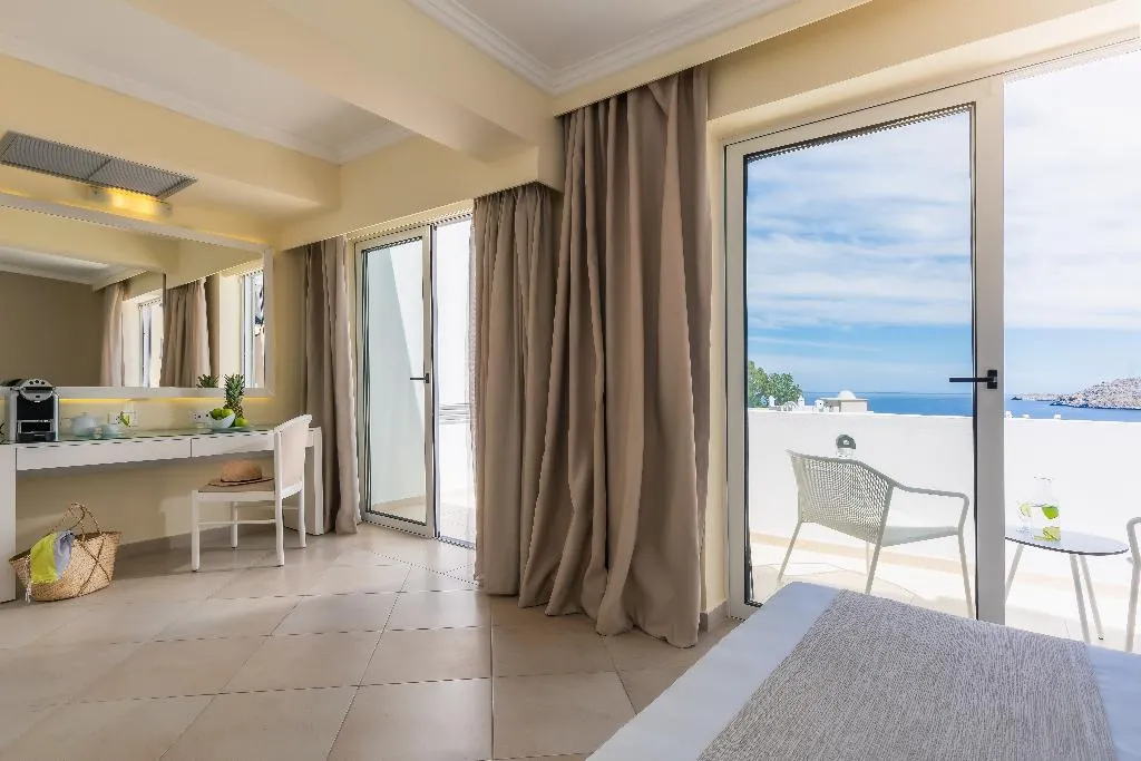 JUNIOR SUITE SEA VIEW Room, Lindos Village Resort & Spa, Rhodes