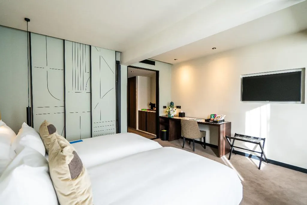 DOUBLE DELUXE TWO BEDS Room, JM Suites Hotel Eco-Friendly Casablanca, Casablanca