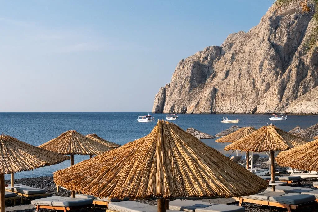 Beach, Kamari Beach, Santorini
