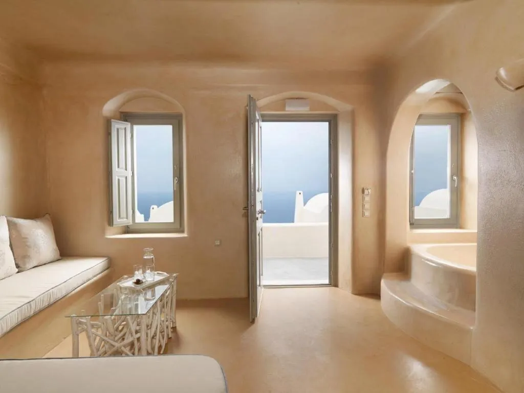 SUITE KING SIZE BED Room, Dome Resort Santorin, Santorini