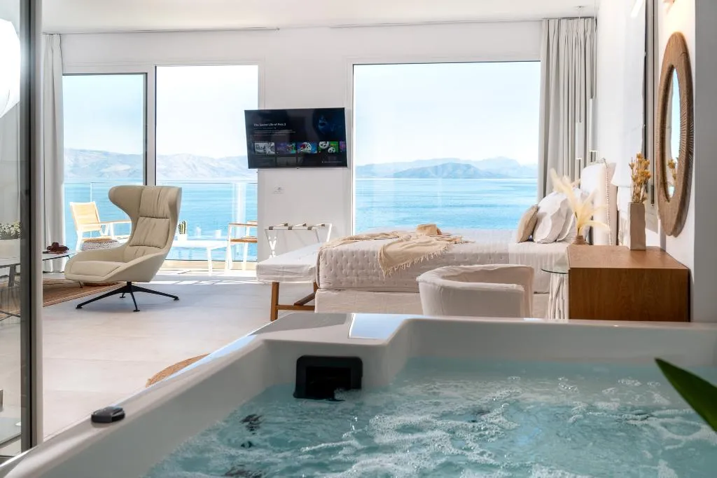 SUITE ONE BED Room, Achillion Luxury Corfu Villa, Corfu