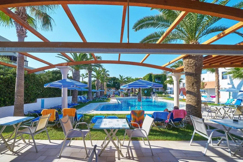 Terrace, Eva Bay Hotel On The Beach - Adults Only, Crete