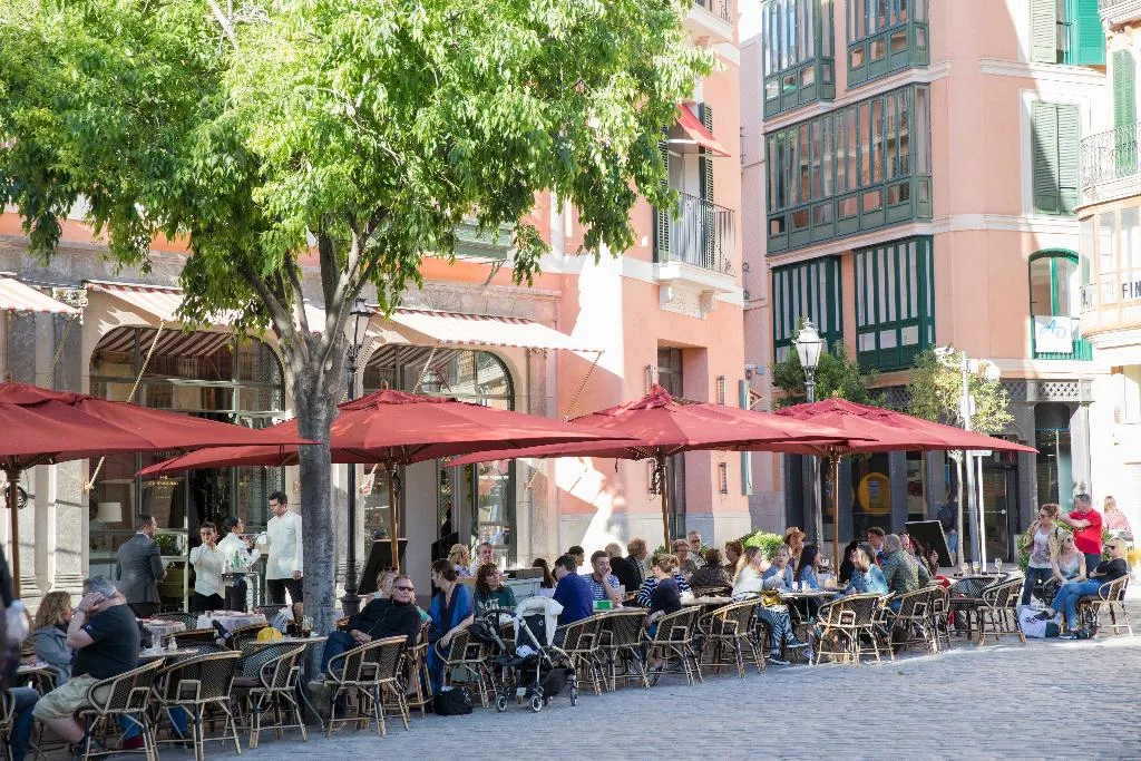 Terrace, Hotel Cappuccino - Palma (formerly Hotel Mamá), Majorca