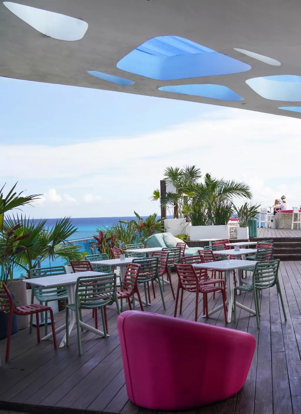 Terrace, The Carmen Hotel - Ocean Front, Playa Del Carmen
