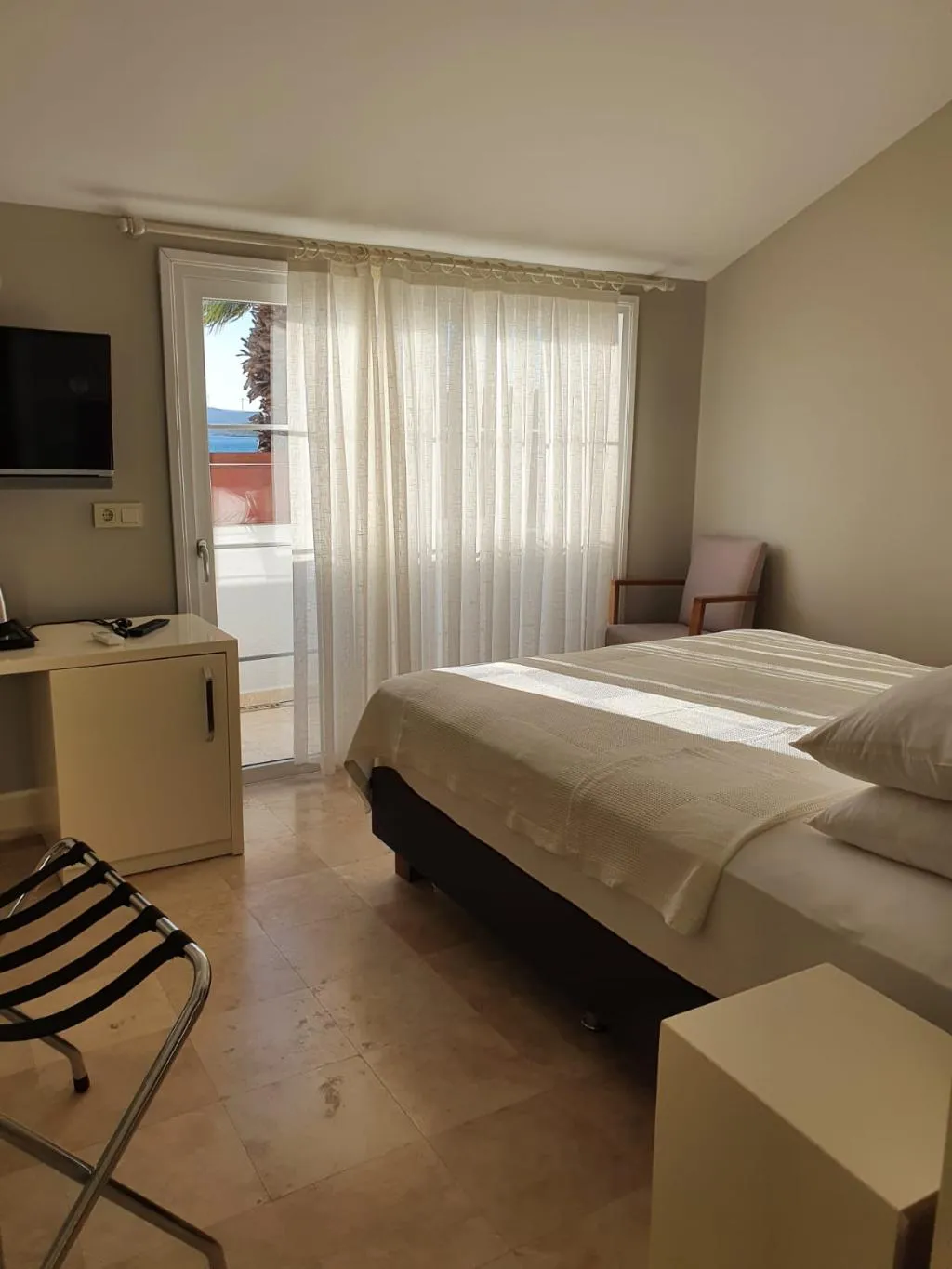 DOUBLE SEA VIEW WITH TERRACE Room, Teos Lodge Pansiyon & Restaurant, Izmir