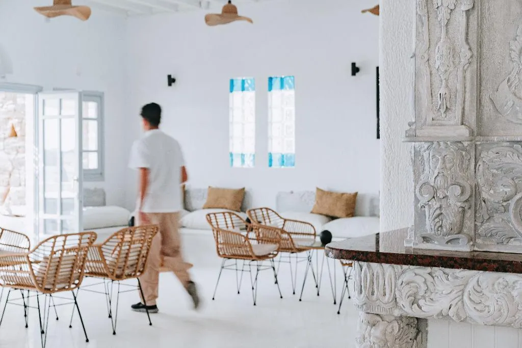 Lobby, Penelope Village by Mr and Mrs White, Mykonos