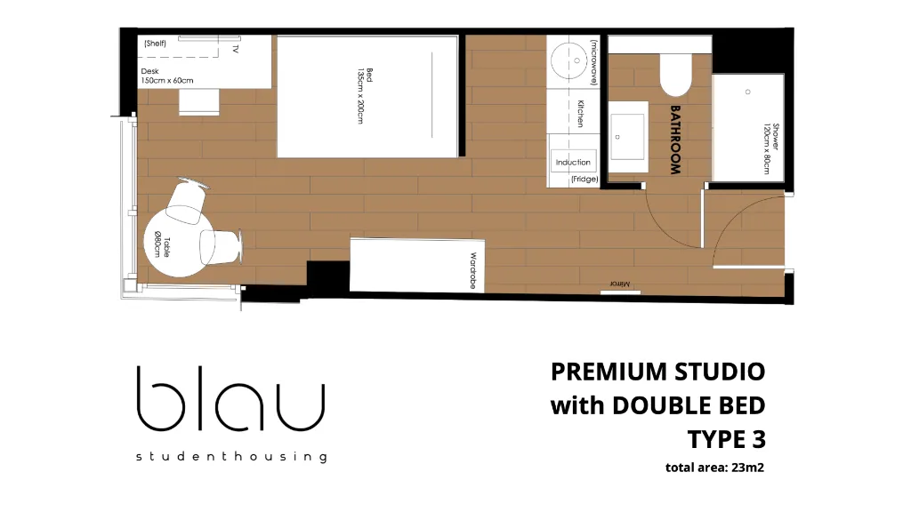 DOUBLE PREMIUM Room, Blau Student Housing, Barcelona