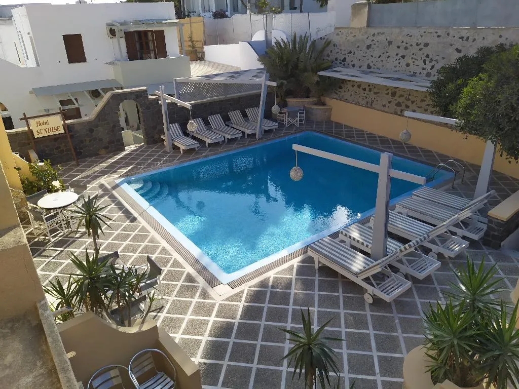 Pool, Sunrise, Santorini