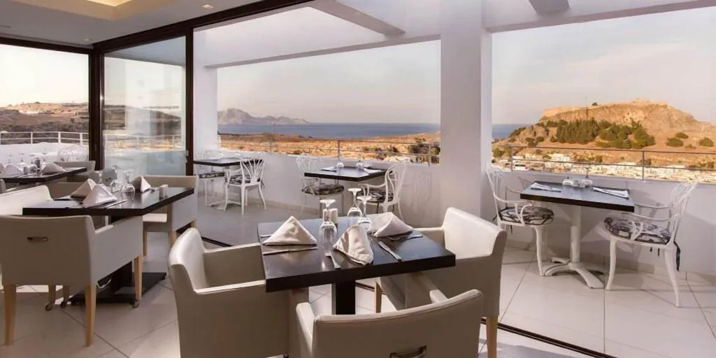 Restaurant, Lindos View Hotel, Rhodes