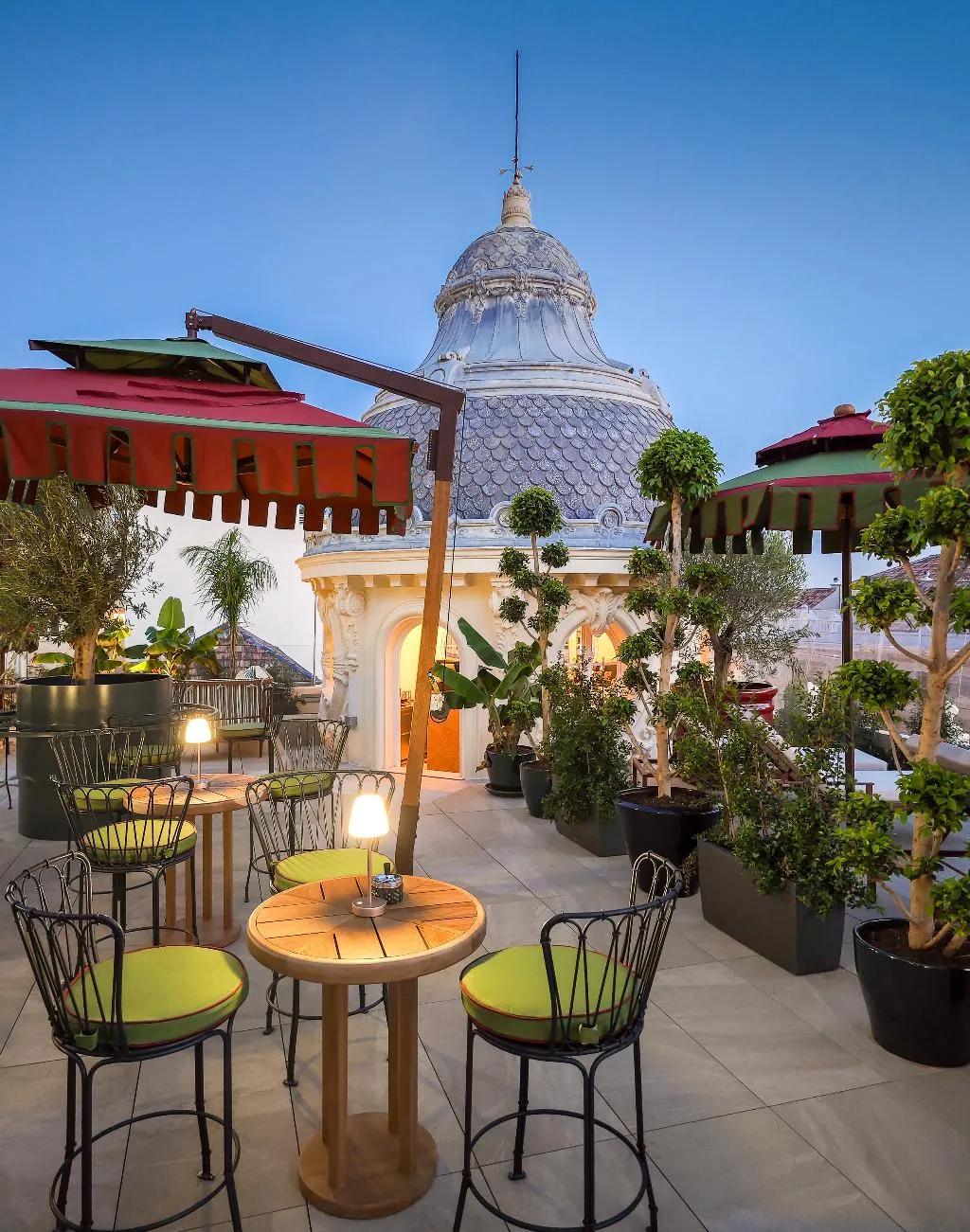 Terrace, Palacio Gran Via, A Royal Hideaway Hotel, Andalucia