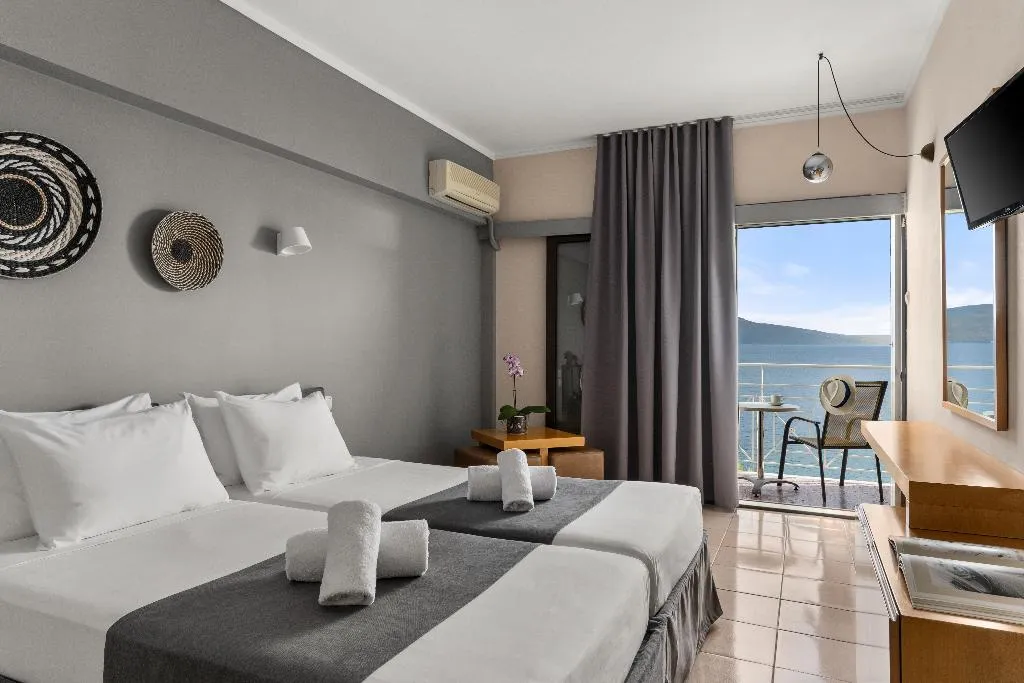 Double or Twin CLASSIC SEA VIEW Room, Calamos Beach Family Club Hotel, Athens
