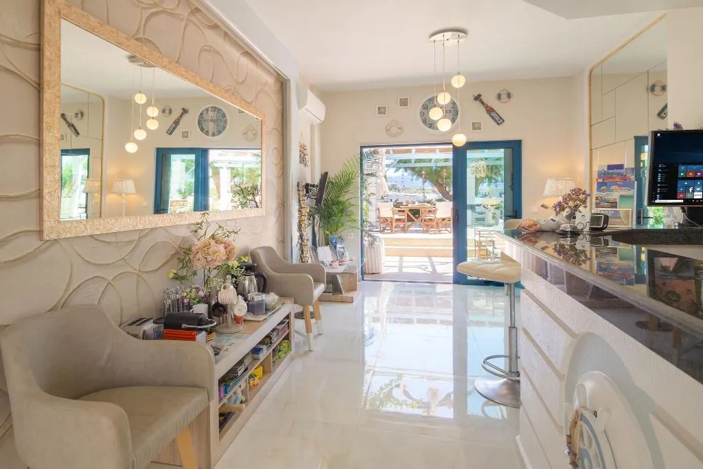 Lobby, Pyrgos Beach Apartments, Crete