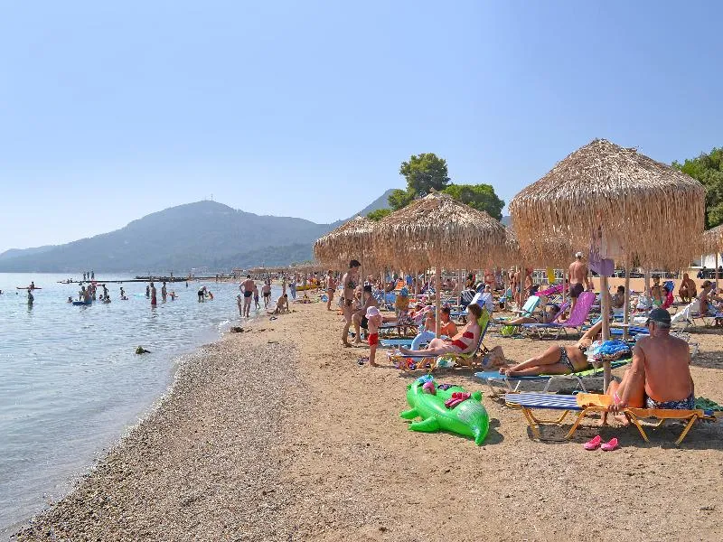 Beach, Canvas by Mitsis Messonghi, Corfu
