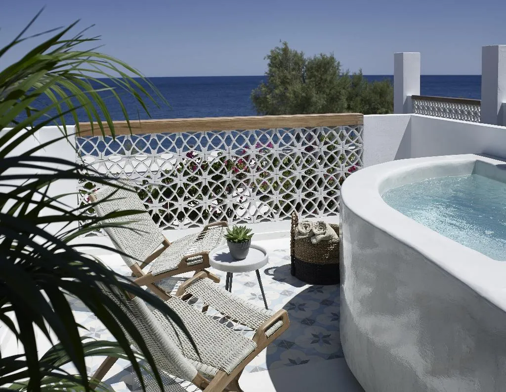 DOUBLE DELUXE SEA VIEW Room, Afroditi Venus Beach Resort, Santorini