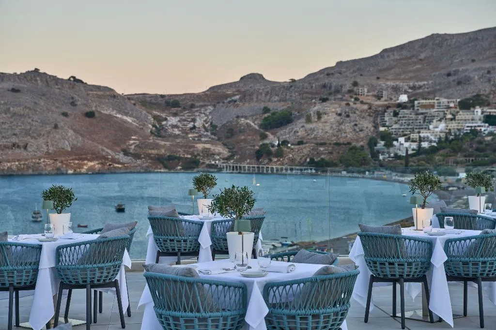 Terrace, Lindos Grand Resort & Spa, Rhodes