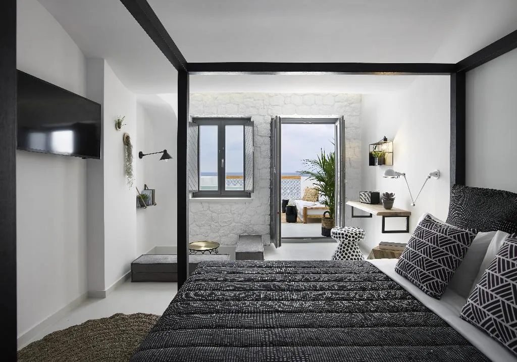 DOUBLE DELUXE SEA VIEW Room, Afroditi Venus Beach Resort, Santorini