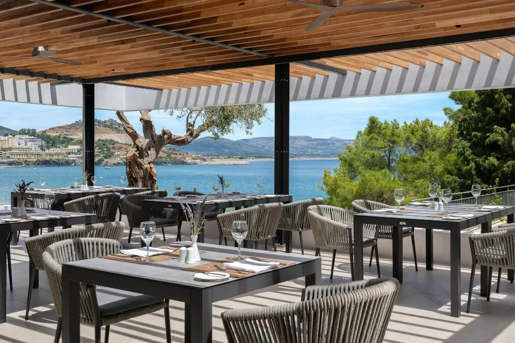 Restaurant, Lindos Mare SeaSide Hotel, Rhodes