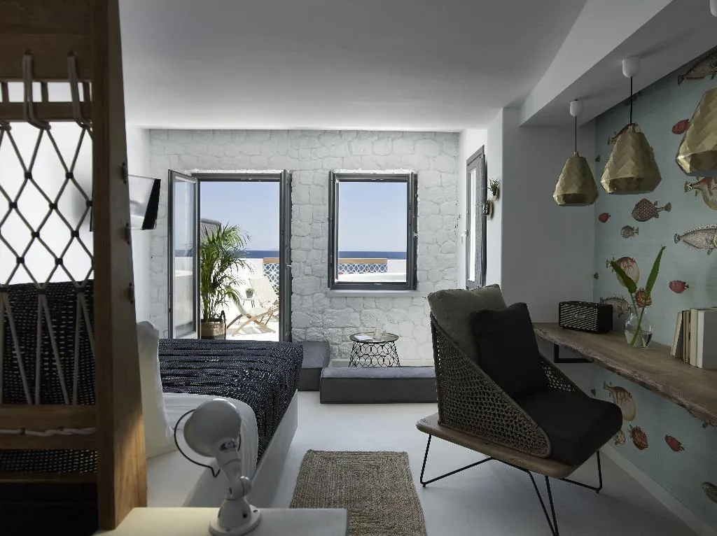 DOUBLE DELUXE SEA VIEW Room, Afroditi Venus Beach Resort, Santorini