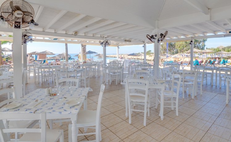 Outdoor dining, Adams Beach Hotel, Cyprus