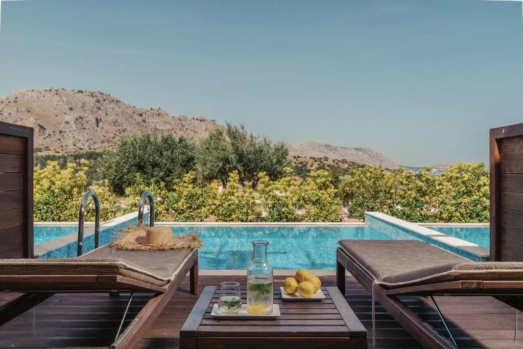 Double or Twin SUPERIOR WITH PRIVATE POOL Room, Lindos Imperial Resort & Spa, Rhodes