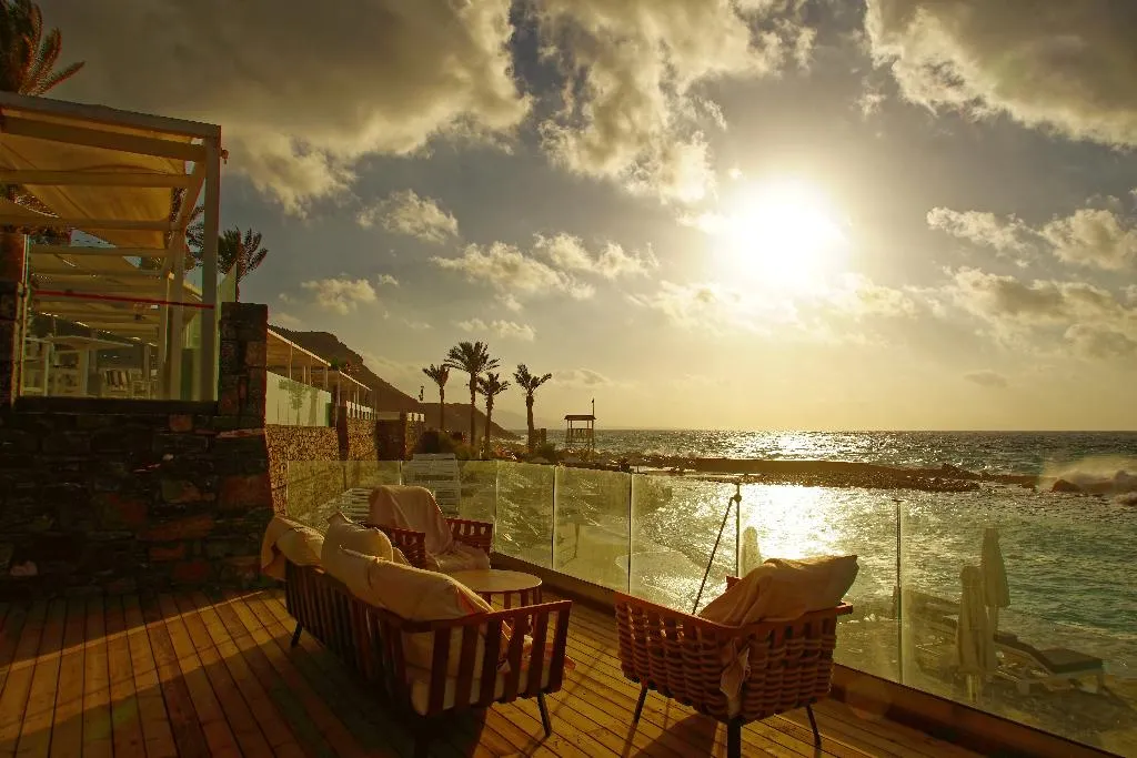 Terrace, Minos Imperial Luxury Beach Resort Milatos, Crete