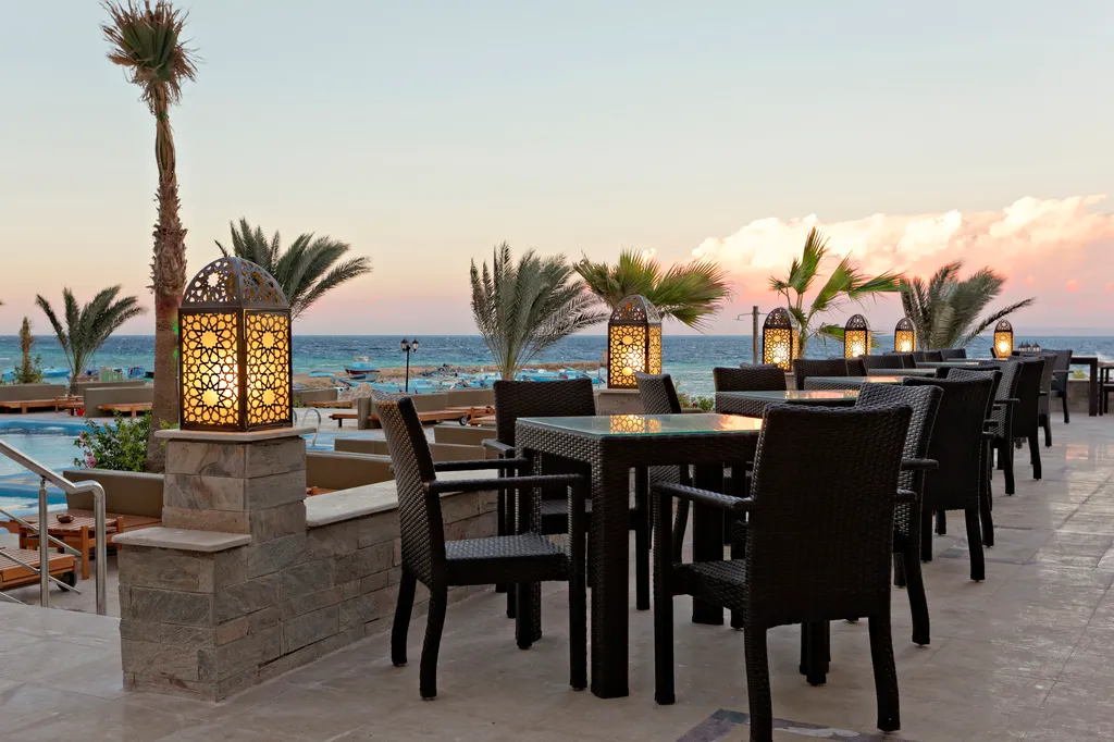 Terrace, Royal Star Beach Resort, Red Sea Riviera